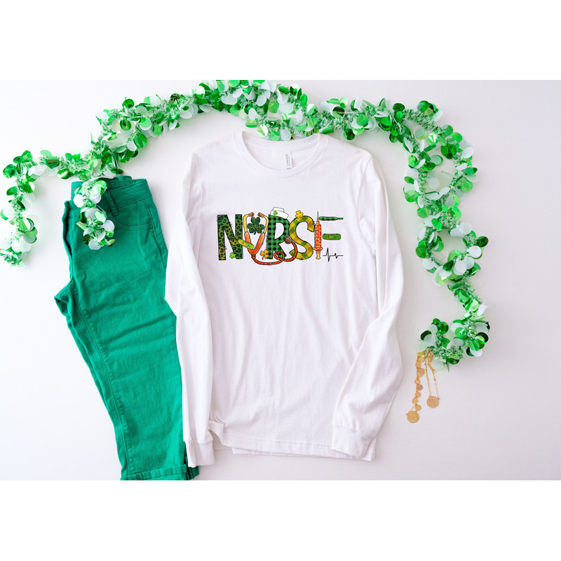StPatricks Lucky Nurse Shirt,Irish Shirt,StPatricks Day shirt,Shamrock Tee,Nurse Stethoscope T-Shirt,Shamrock Lucky Nurse Gift,Irish Nurse - 1.jpg