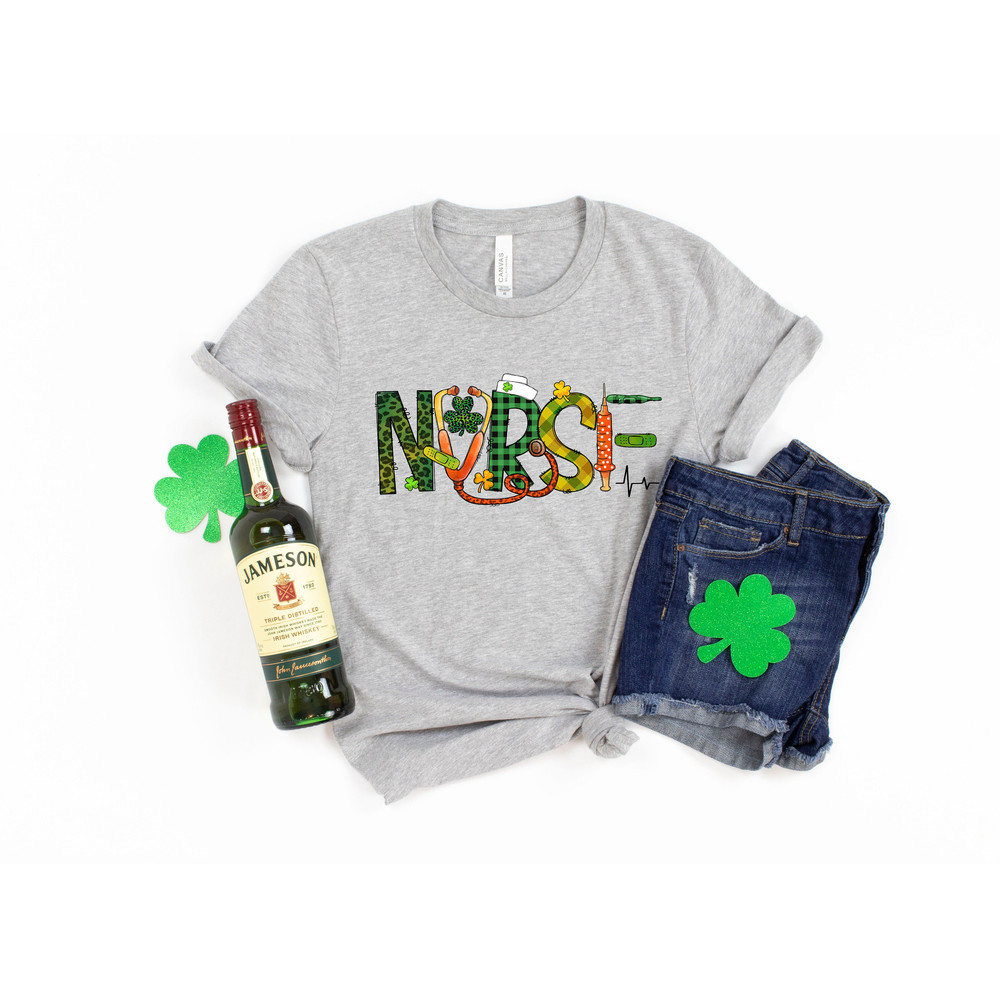 StPatricks Lucky Nurse Shirt,Irish Shirt,StPatricks Day shirt,Shamrock Tee,Nurse Stethoscope T-Shirt,Shamrock Lucky Nurse Gift,Irish Nurse - 2.jpg