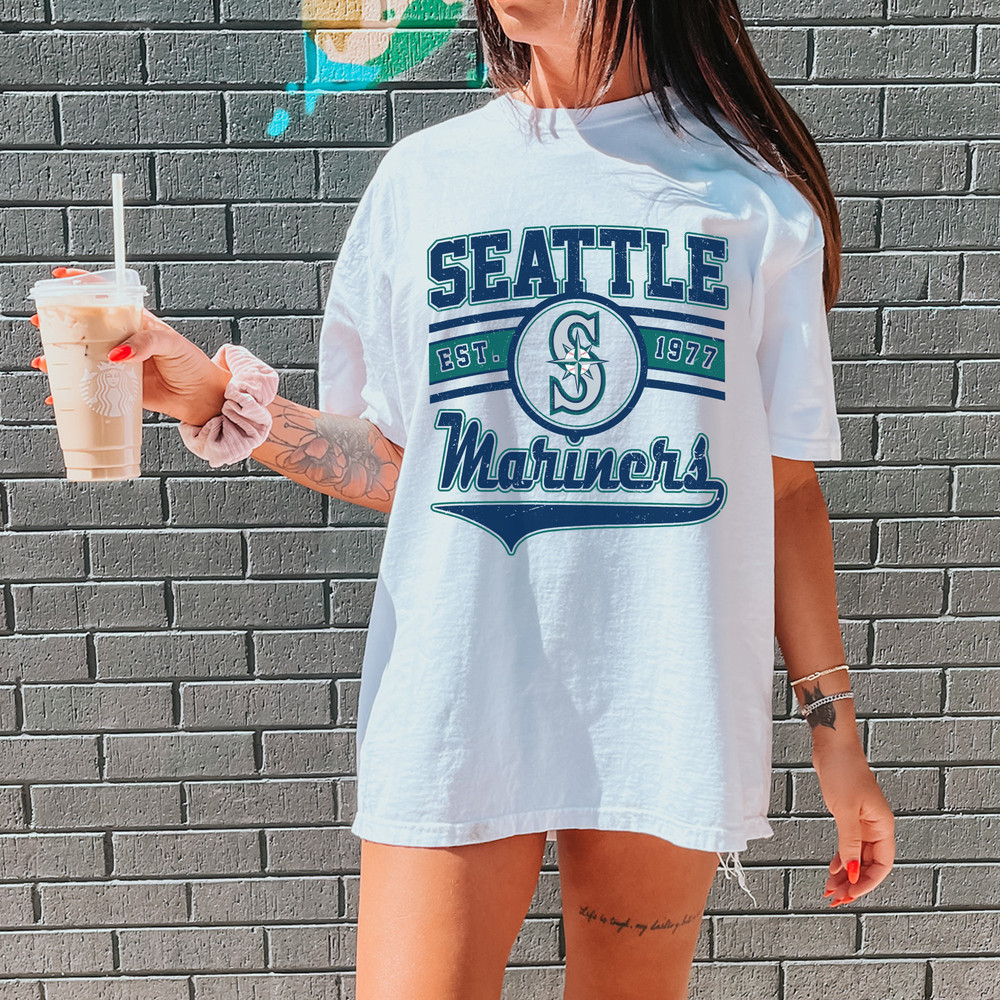 Vintage Seattle Mariners T-Shirt, Seattle Baseball Shirt, Seattle EST 1977 T-Shirt, Vintage Baseball Fan Shirt - Sweatshirt - Hoodie - 1.jpg