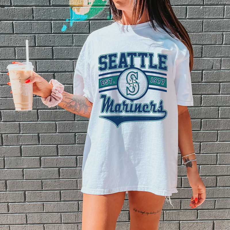 Vintage Seattle Mariners T-Shirt, Seattle Baseball Shirt, Seattle EST 1977 T-Shirt, Vintage Baseball Fan Shirt - Sweatshirt - Hoodie - 1.jpg