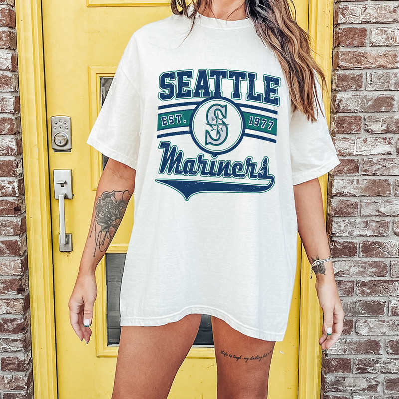 Vintage Seattle Mariners T-Shirt, Seattle Baseball Shirt, Seattle EST 1977 T-Shirt, Vintage Baseball Fan Shirt - Sweatshirt - Hoodie - 2.jpg