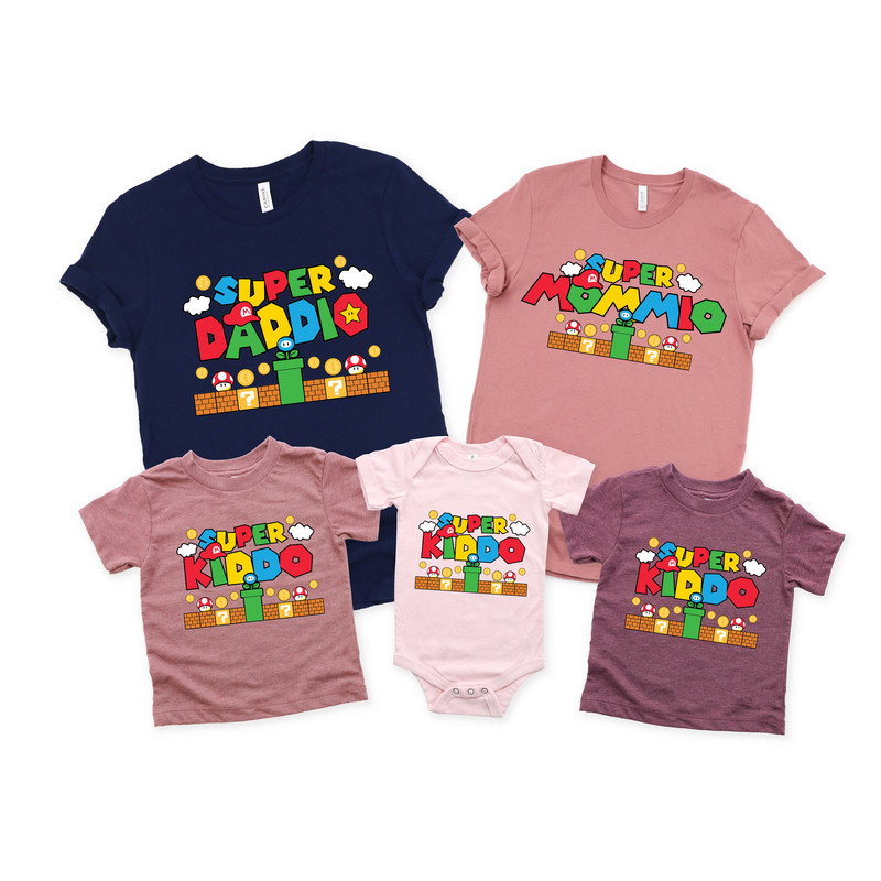Super Daddio Game Shirt,New Dad Shirt,Super Mommio Shirt,Father's Day Shirt,Super Kiddio Shirt,Gift for Dad,Family Matching Shirt - 2.jpg