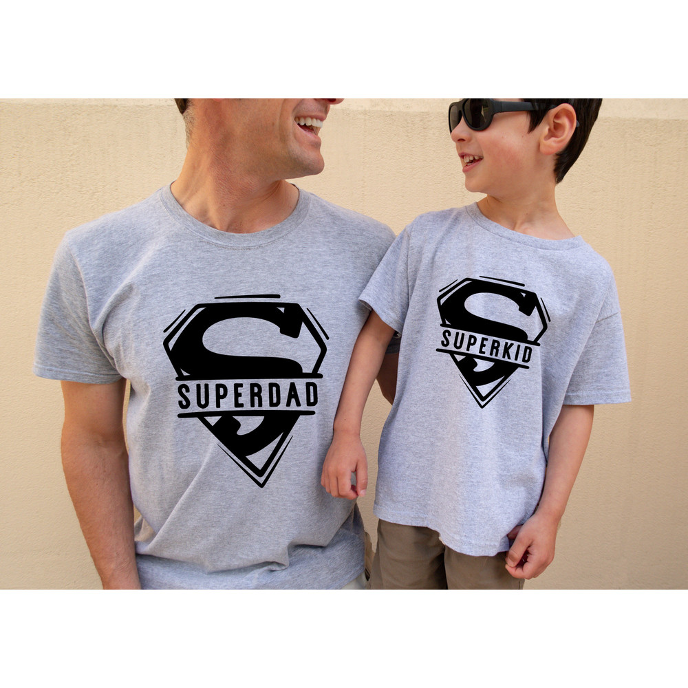 Superdad Superkid Shirt,Father and Son Matching Shirt,Dad and Son Shirt,Dad Gift, Superhero Dad Tee, Fathers Day Gift, Gift for him - 3.jpg