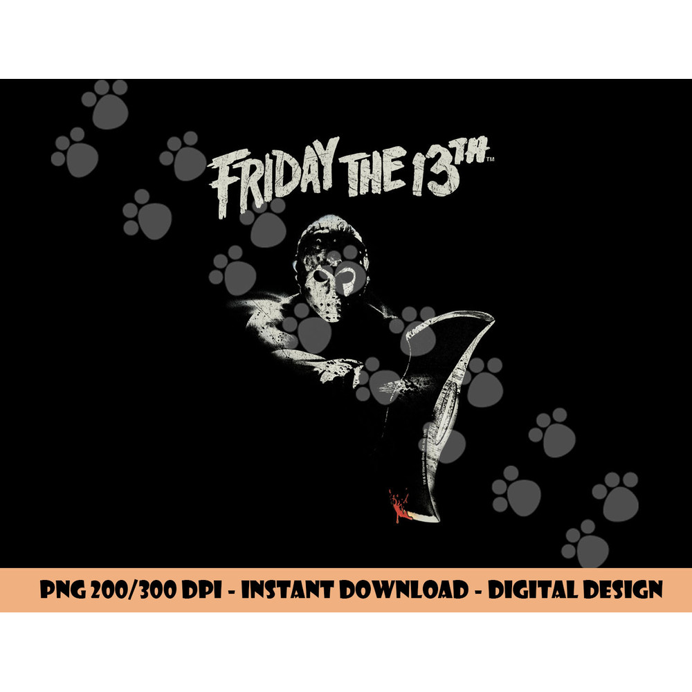 Friday The 13th Jason Ax Longsleeve T Shirt Long Sleeve  png, sublimation .jpg