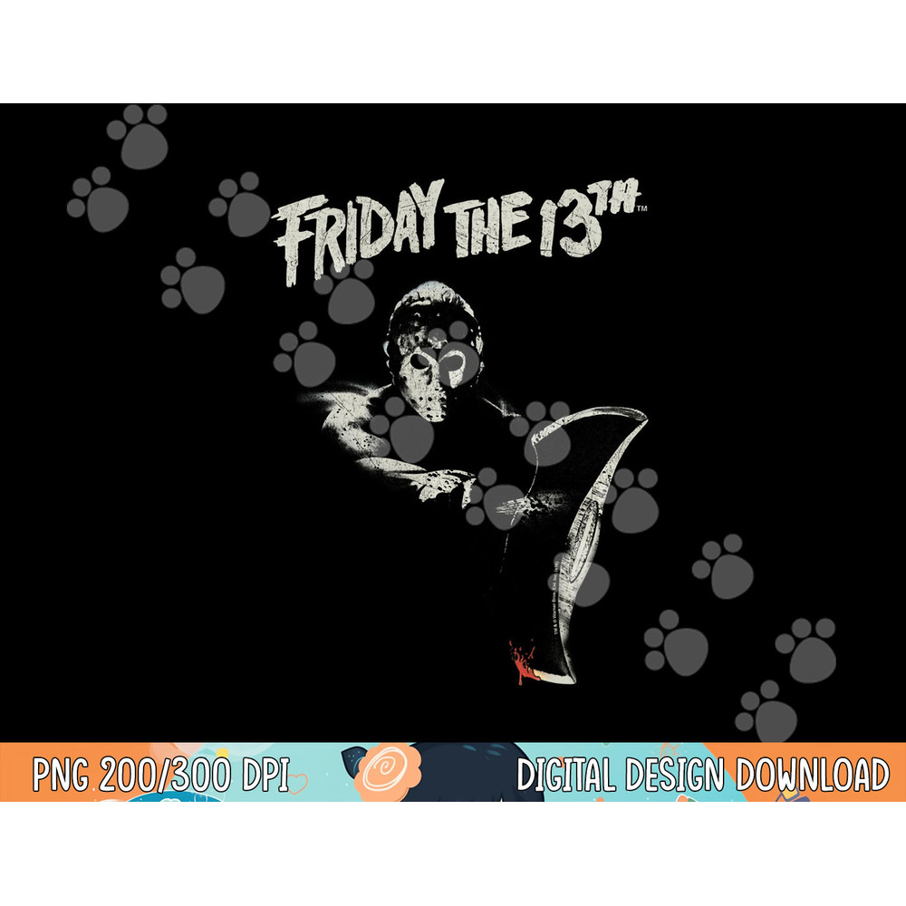 Friday The 13th Jason Ax Longsleeve T Shirt Long Sleeve  png, sublimation .jpg