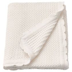GULSPARV Baby blanket, white, 28x35 "