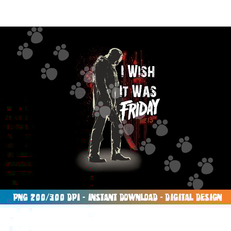 Friday The 13th Jason I Wish it Was Friday Long Sleeve png, sublimation .jpg