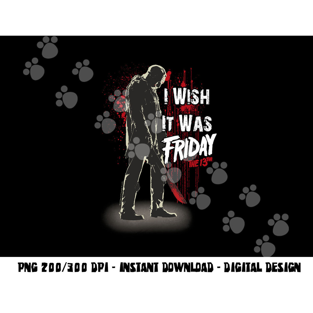 Friday The 13th Jason I Wish it Was Friday Long Sleeve png, sublimation .jpg