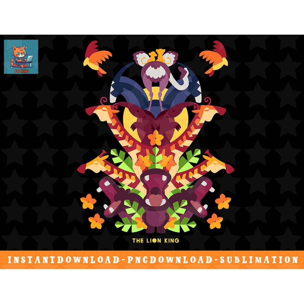 Disney Lion King Animal Tower Collage Graphic T-Shirt png, sublimation, digital download.jpg