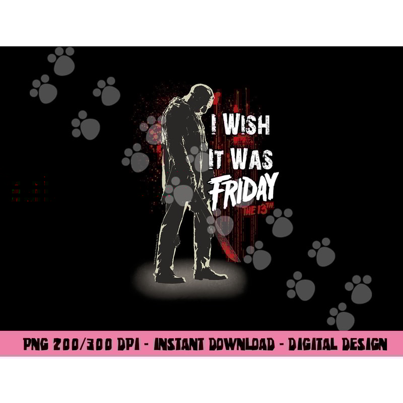 Friday The 13th Jason I Wish it Was Friday Long Sleeve png, sublimation .jpg