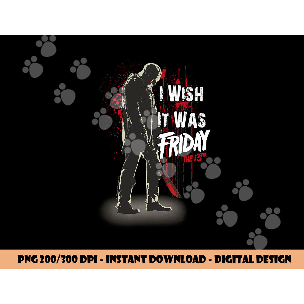 Friday The 13th Jason I Wish it Was Friday Long Sleeve  png, sublimation .jpg