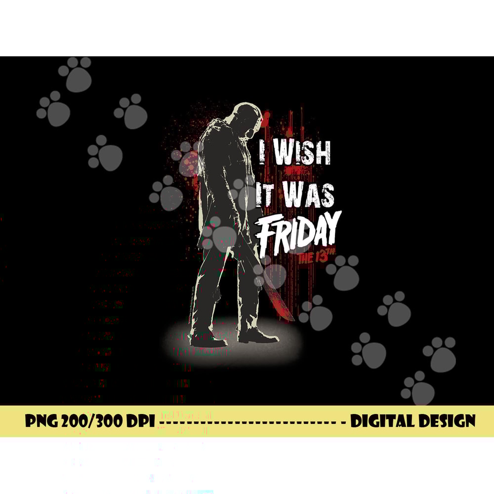 Friday The 13th Jason I Wish it Was Friday Long Sleeve png, sublimation .jpg