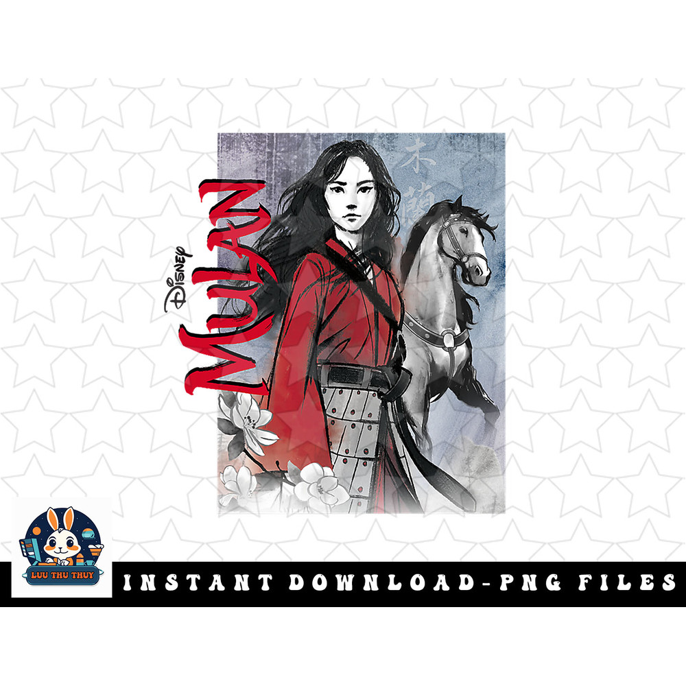 Disney Mulan & Khan Watercolor Poster png, sublimation, digital download.jpg