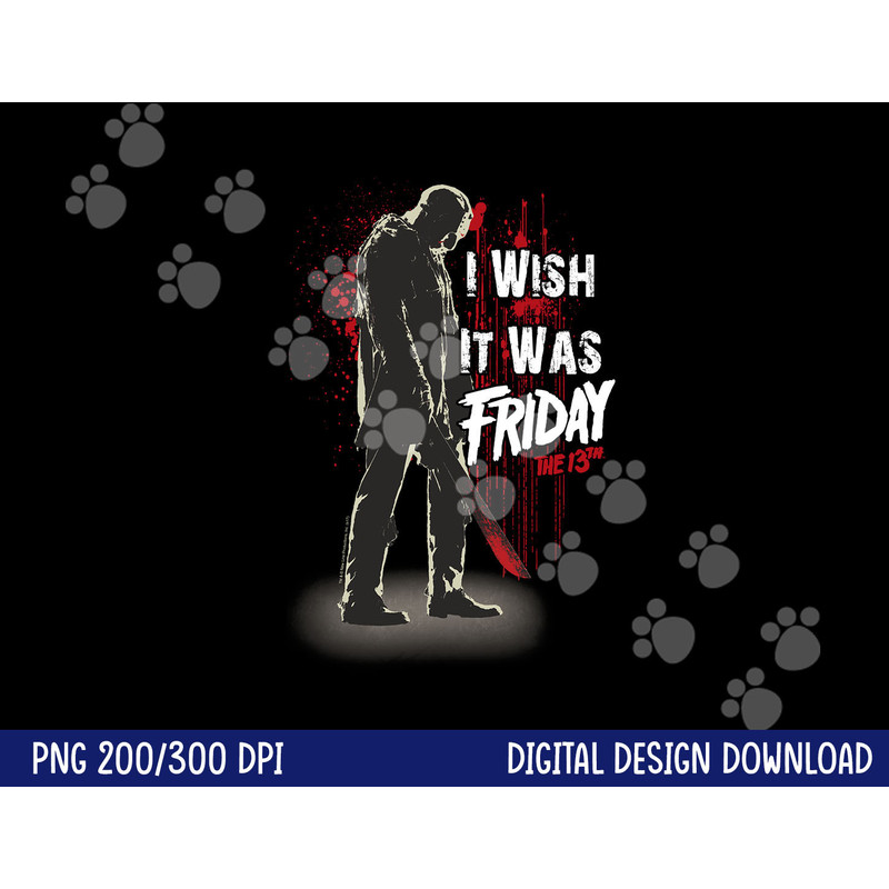Friday The 13th Jason I Wish it Was Friday Long Sleeve png, sublimation .jpg