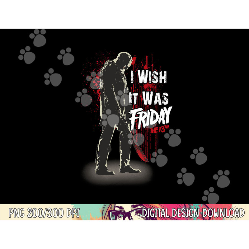 Friday The 13th Jason I Wish it Was Friday Long Sleeve png, sublimation .jpg