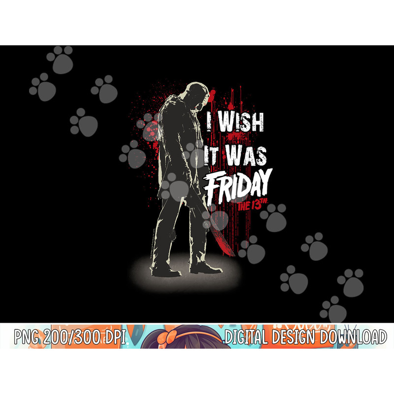 Friday The 13th Jason I Wish it Was Friday Long Sleeve png, sublimation .jpg