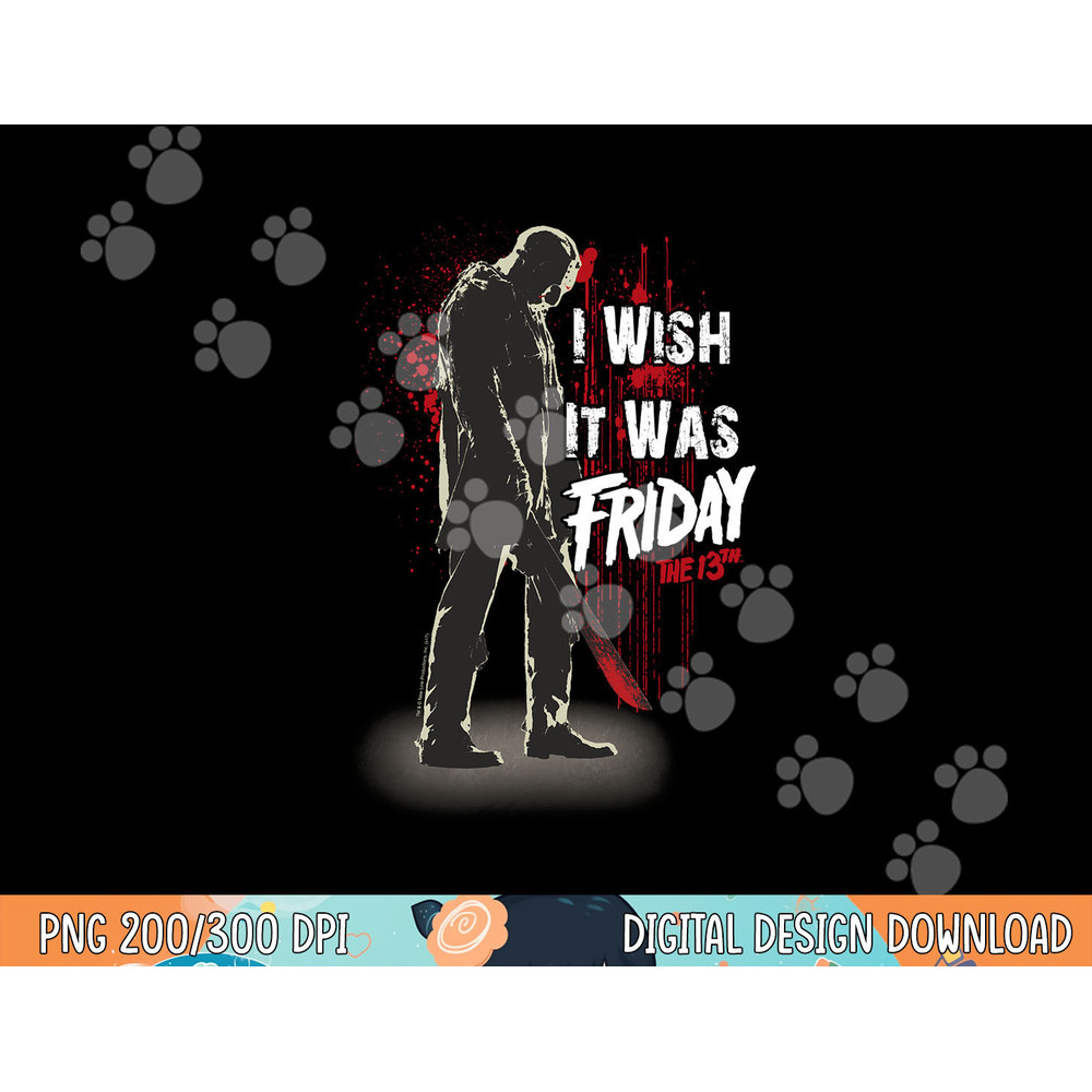 Friday The 13th Jason I Wish it Was Friday Long Sleeve  png, sublimation .jpg