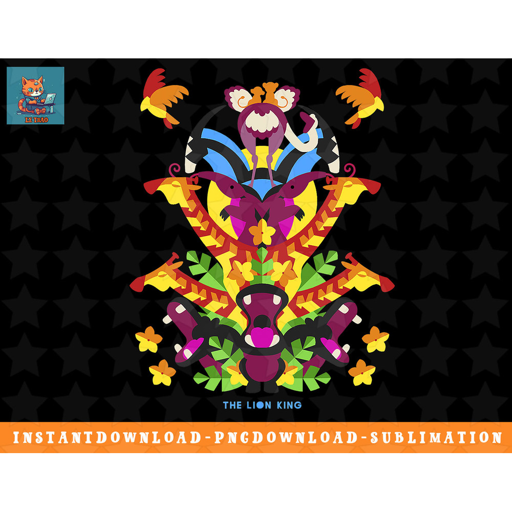 Disney Lion King Blue Animal Tower Collage Graphic T-Shirt png, sublimation, digital download.jpg