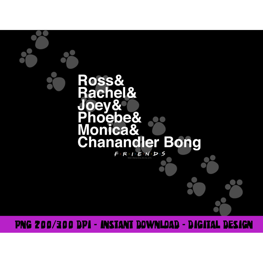 Friends Chanandler Bong Longsleeve T Shirt Long Sleeve  png, sublimation .jpg