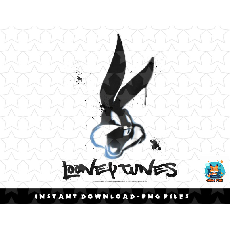 Kids Looney Tunes Bugs Bunny Spray Paint Portrait png, sublimation, digital download.jpg