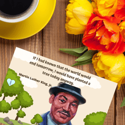 digital greeting card with the leader martin luther king jr.
