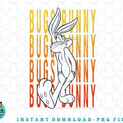 kids looney tunes bugs bunny text stack portrait png, sublimation, digital download