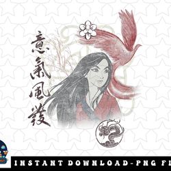 disney mulan & phoenix kanji png, sublimation, digital download