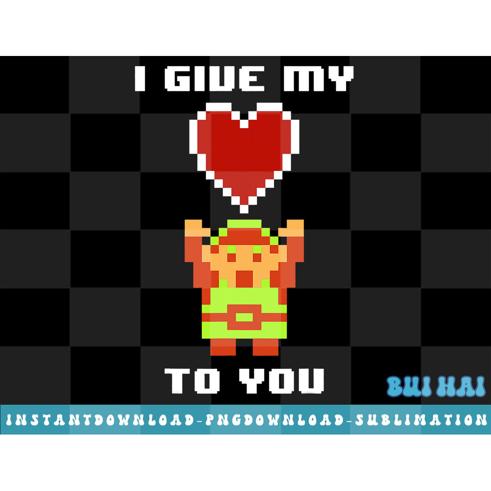 Legend of Zelda 8 Bit Color My Heart To You Graphic T-Shirt png, sublimate, digital download.jpg