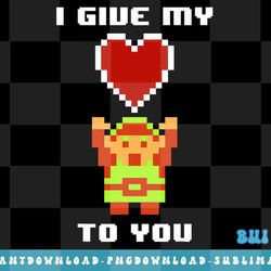 legend of zelda 8 bit color my heart to you graphic t-shirt png, sublimate, digital download