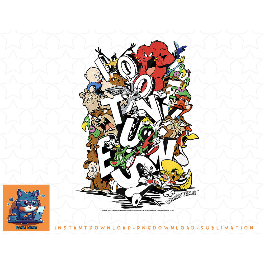 Kids Looney Tunes Character Pile Up png, sublimation, digital download.jpg