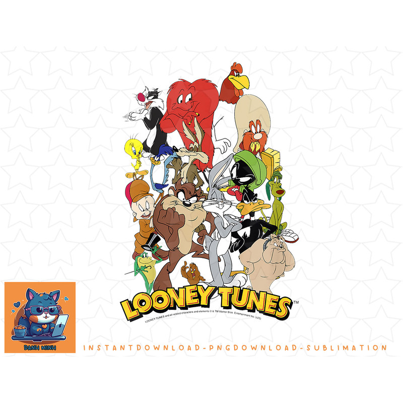 Kids Looney Tunes Character Stack Logo png, sublimation, digital download.jpg