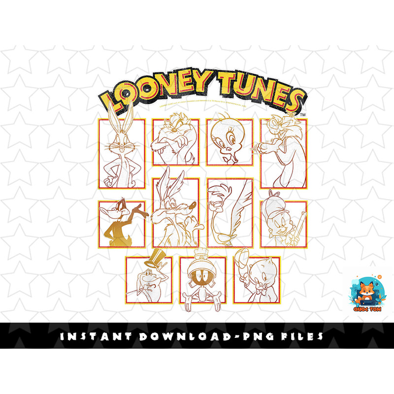 Kids Looney Tunes Group Shot Character Box Up png, sublimation, digital download.jpg
