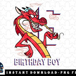 disney mulan 6th birthday boy mushu portrait png, sublimation, digital download