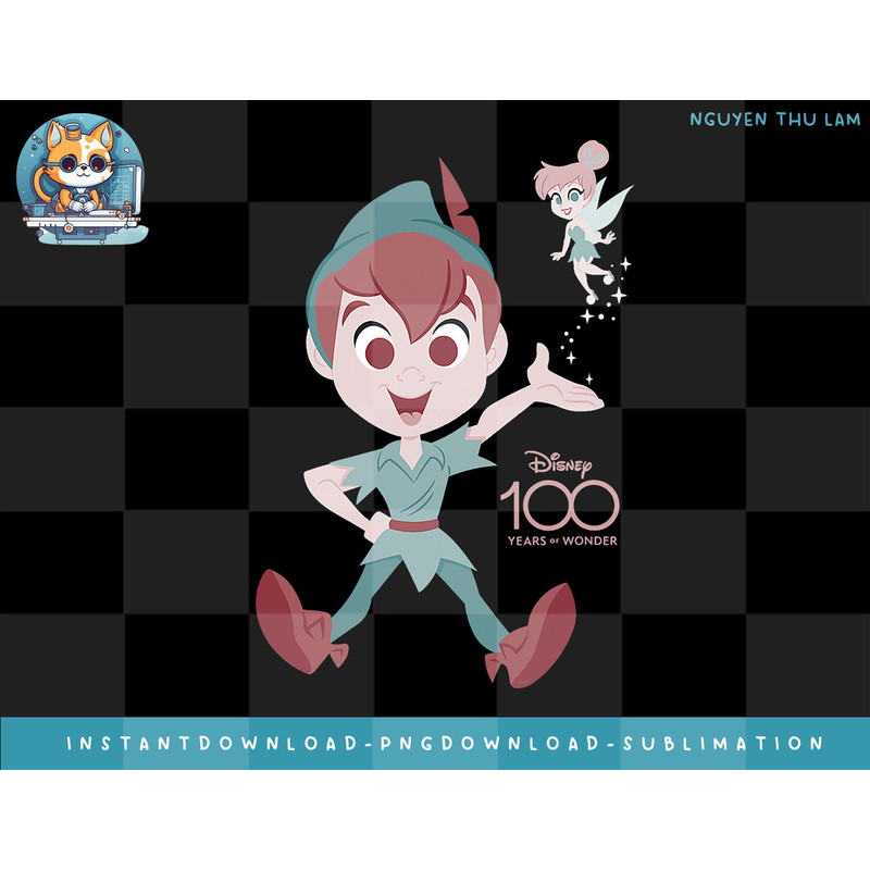 Disney 100 Years of Wonder Peter Pan Tinker Bell Muted D100 png, digital prints.jpg