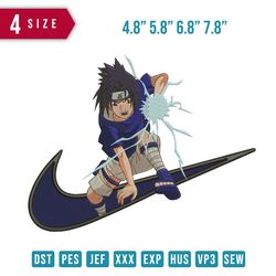 embroidery design file machine / anime embroidery design/ anime design / embroidery pattern / swoosh sasuke lighting