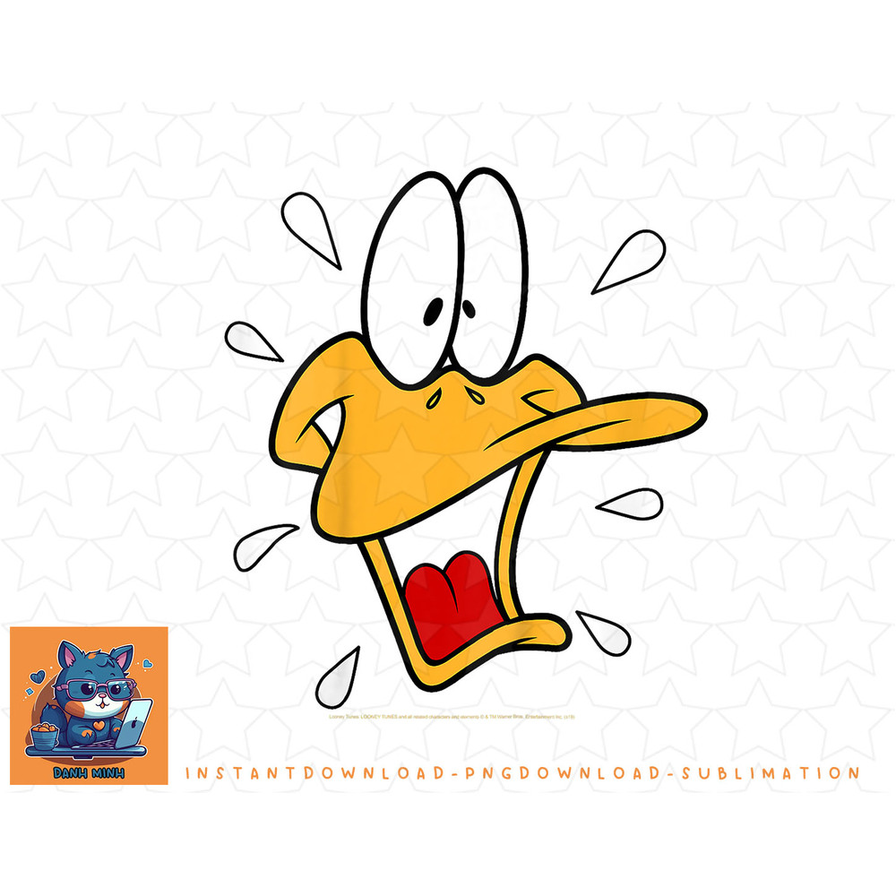 Kids Looney Tunes Daffy Duck Surprised Big Face png, sublimation, digital download.jpg
