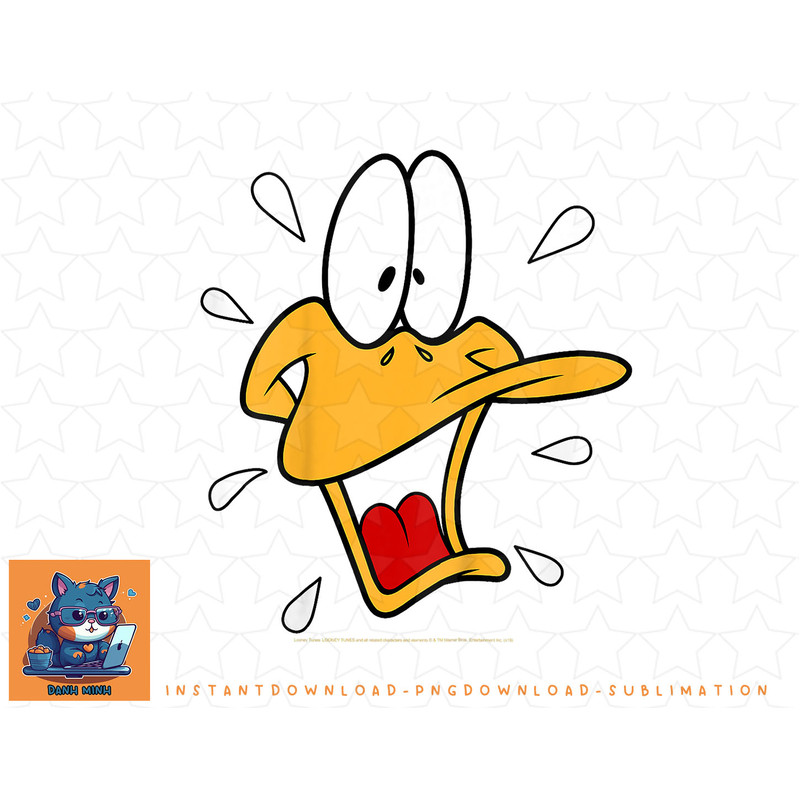 Kids Looney Tunes Daffy Duck Surprised Big Face png, sublimation, digital download.jpg