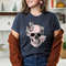 Bloom Skull Womens T-Shirt, Sugar Skull Art Tshirt Gift For Her, Floral Skull Print Boho Graphic Tee, Flower Skull Bella Canvas T-Shirt - 4.jpg