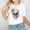 Bloom Skull Womens T-Shirt, Sugar Skull Art Tshirt Gift For Her, Floral Skull Print Boho Graphic Tee, Flower Skull Bella Canvas T-Shirt - 5.jpg