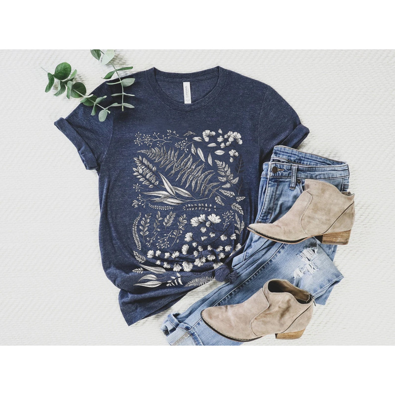Botanical Shirt, Vintage T-shirt, Flower T shirt, Tee, Vintage Botanical, Botanical Print, Vintage Flower Shirt, Graphic Tshirt, Wildflower - 2.jpg