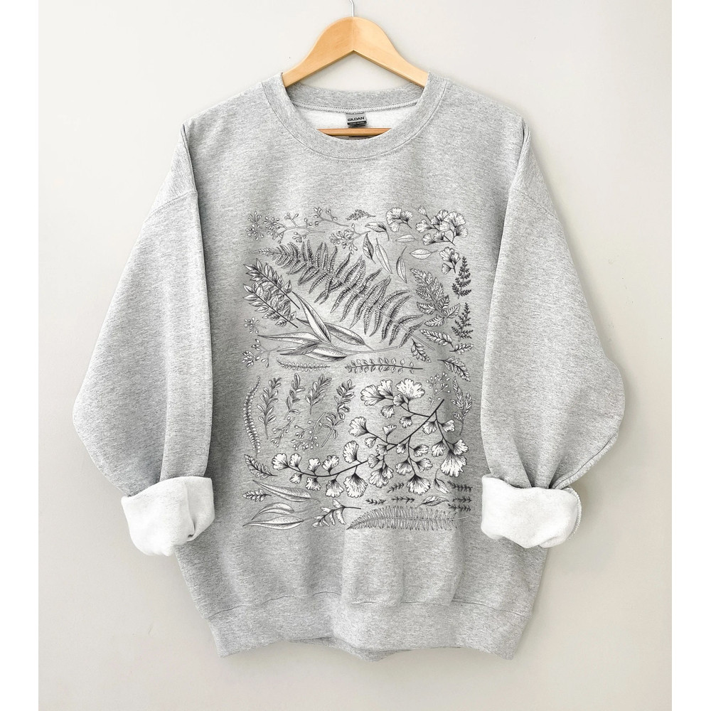 Botanical Sweatshirt, Leaves Vintage T-shirt, Flower T shirt, Vintage Botanical, Womens Sweatshirt, Wildflower - 3.jpg