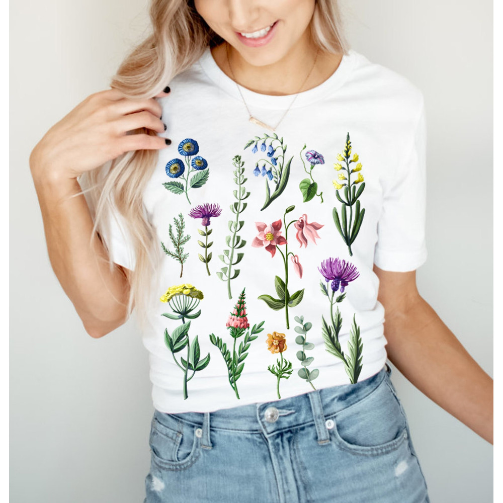 Botanical Shirt, Vintage T-shirt, Flower T shirt, Tee, Vintage Botanical, Botanical Print, Vintage Flower Shirt, Graphic Tshirt, Wildflower - 8.jpg