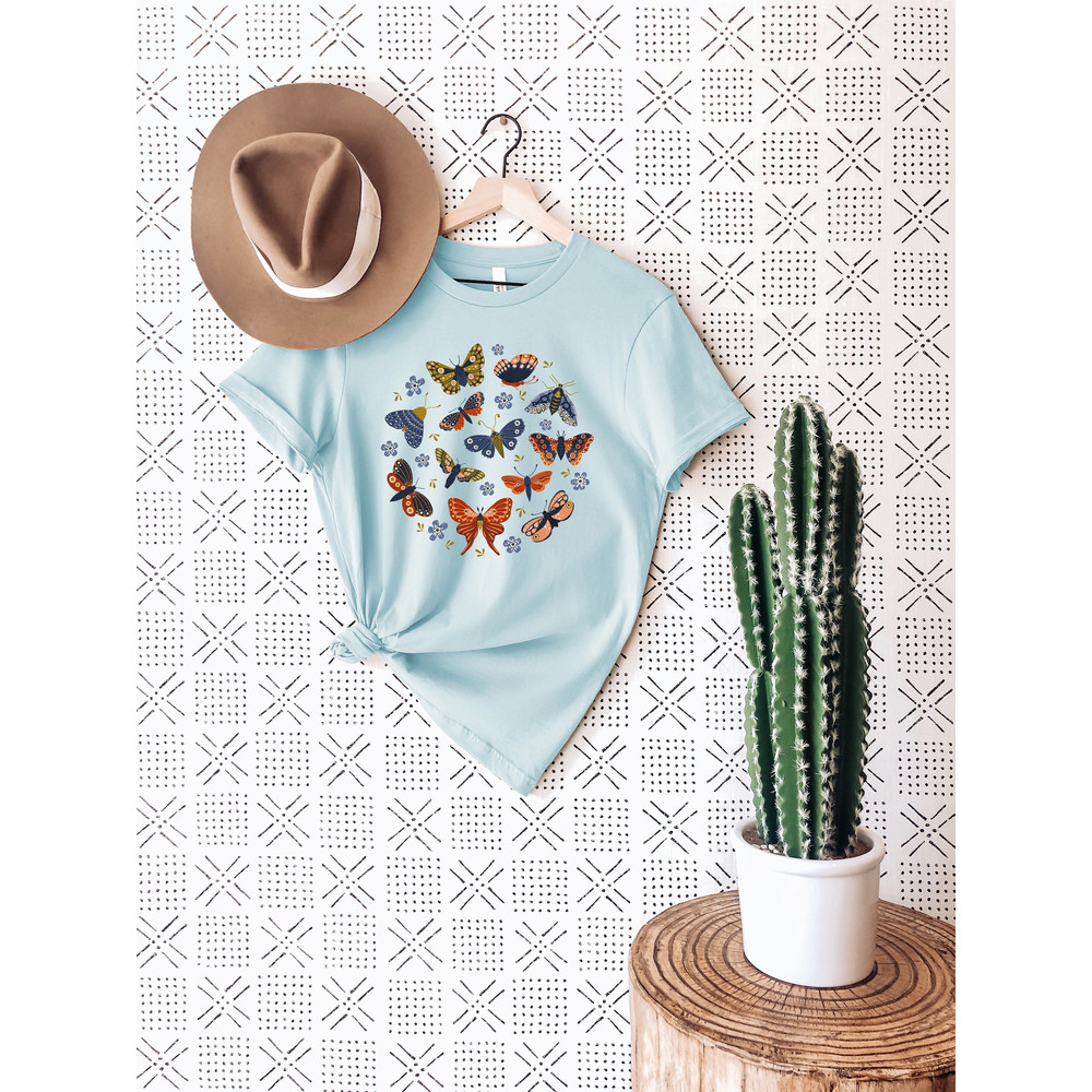 Butterfly Chart Shirt, Ivory Comfort Colors Short Sleeve Tee, Trendy Camping T-Shirt Gift For Friend, Custom Retro Graphic Tee - 2.jpg