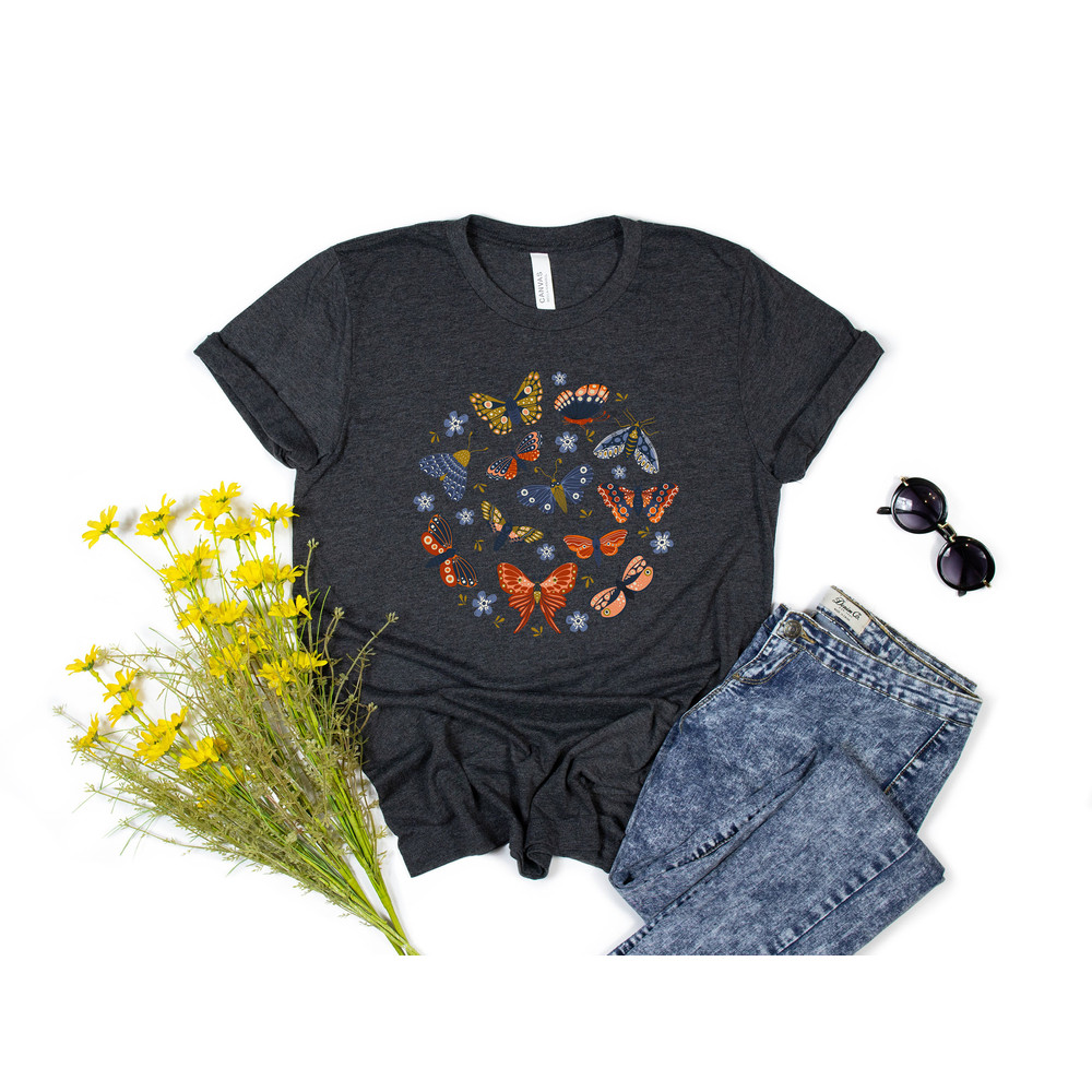 Butterfly Chart Shirt, Ivory Comfort Colors Short Sleeve Tee, Trendy Camping T-Shirt Gift For Friend, Custom Retro Graphic Tee - 6.jpg