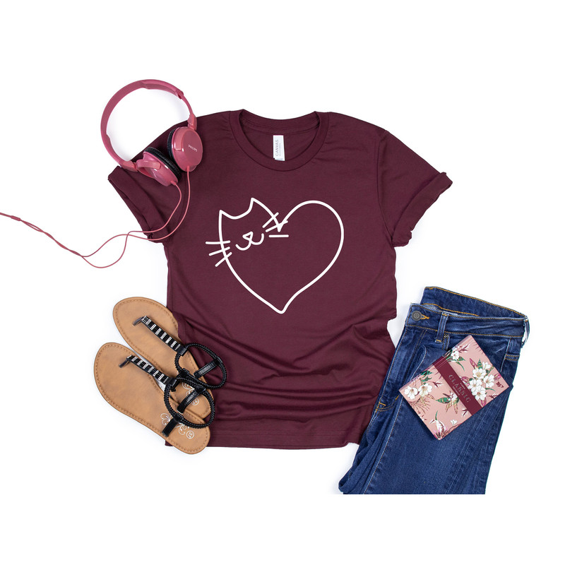 Cat Lover Shirt, Cat Tshirt, Cat Mom Shirt, Gift For Cat Lovers, Lazy Cat, Cute Kitten Shirt, Cat Heart, Cat Love, Animal Lover Shirt - 2.jpg