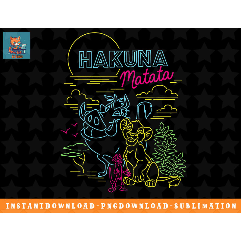 Disney Lion King Colorful Outline Quote Graphic T-Shirt png, sublimation, digital download.jpg