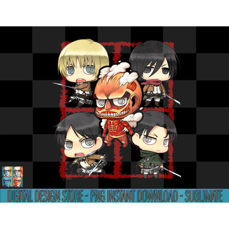 Attack on Titan Character Montage png, sublimate.jpg