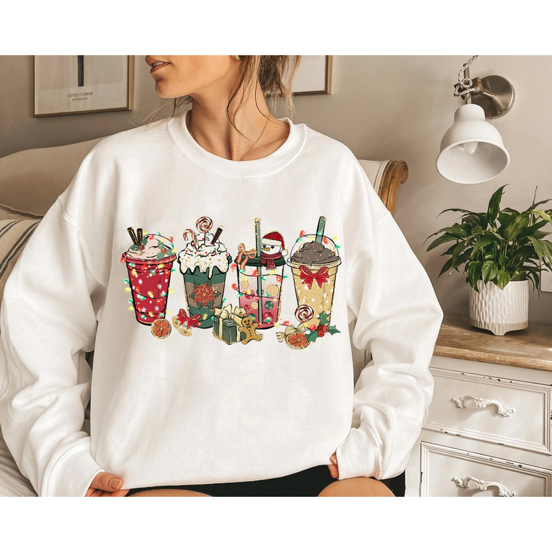 Christmas Coffee Sweatshirt, Christmas Sweatshirt, Christmas Shirt, Coffee Lover Gift Worker Winter Christmas Snowman Latte Coffee Lover - 3.jpg