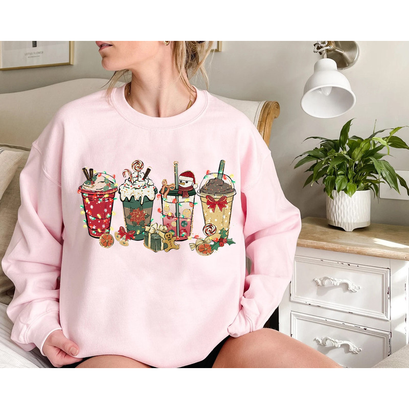 Christmas Coffee Sweatshirt, Christmas Sweatshirt, Christmas Shirt, Coffee Lover Gift Worker Winter Christmas Snowman Latte Coffee Lover - 5.jpg