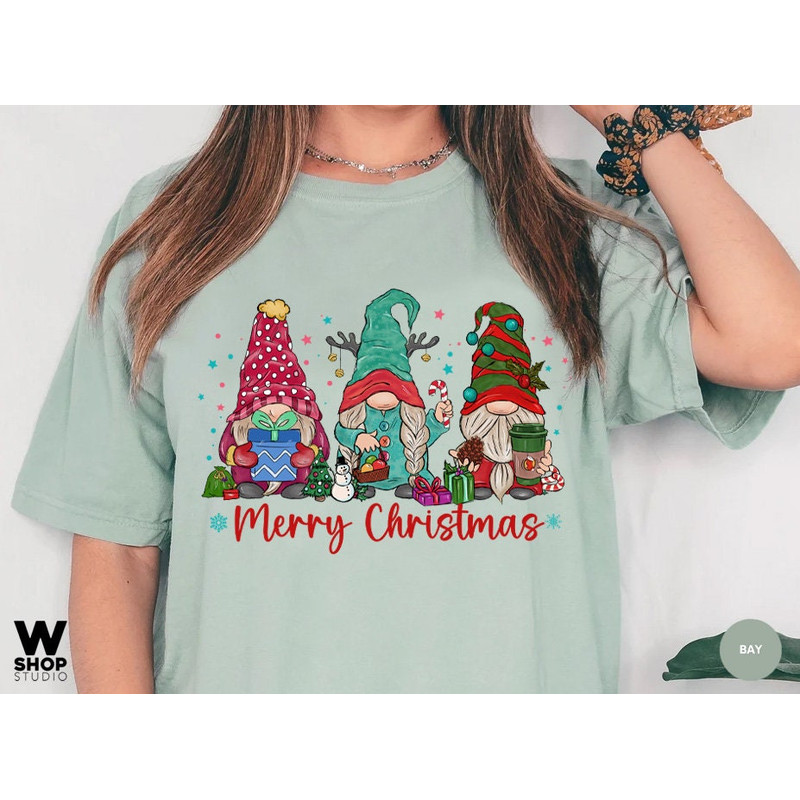 Christmas Gnomes Shirt, Gnome Shirt, Santa Gnomes Shirt, Christmas with my Gnomies, Christmas Shirt, Christmas Tee, Christmas Day Gift - 7.jpg